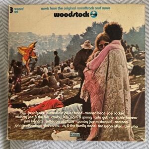 1970 Woodstock Original Soundtrack 3-LP Vinyl Album - Cotillion Records